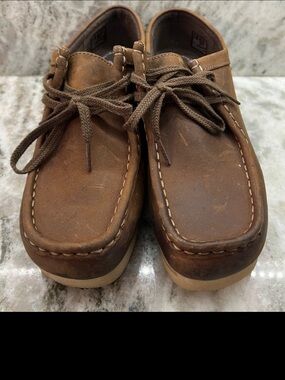 Clarks Padmora Brown Leather Moc Style Slip-On Loafers NWOT Sz 9